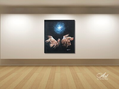 Let There be Light Art Original Custom Original Acrylic Painting Hand Painted from Photo with Certificate of Authenticity Art by Wanda Wra - image3